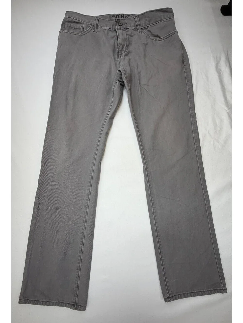 Old Navy Men's Straight Jeans Mid-Rise Zip Fly Medium Wash Size 33 Grey